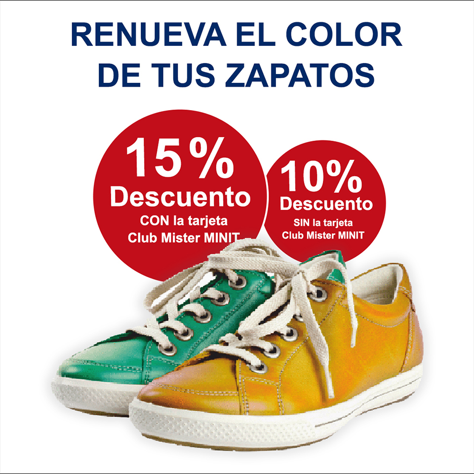 Renueva el color de tus zapatos con Mister Minit
